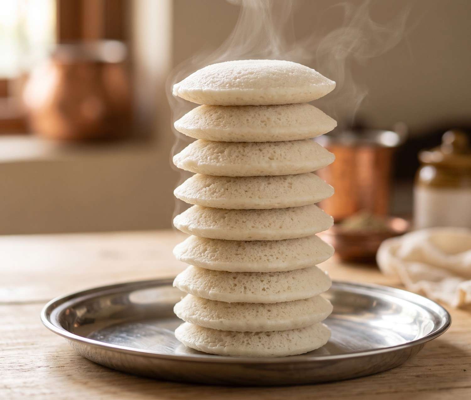 Soft steaming idly stack